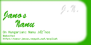 janos nanu business card